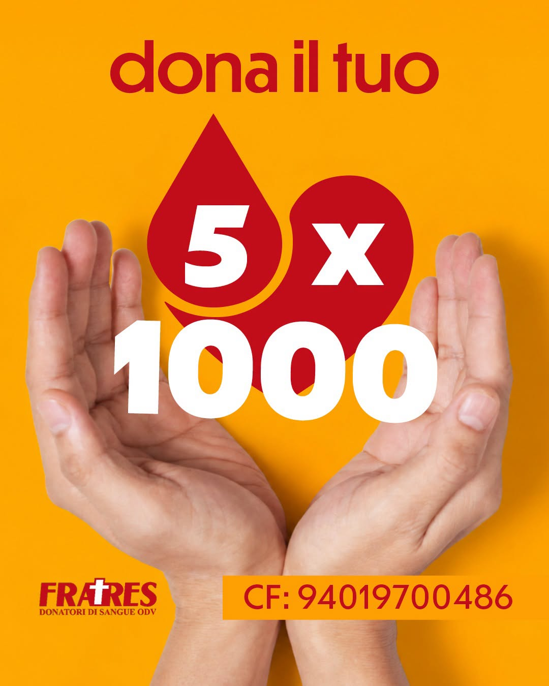 Dona il tuo 5 per mille alla Fratres